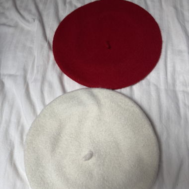 Baschi 2 pz rosso/bianco