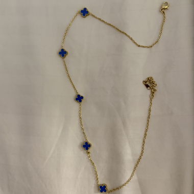 Collier trèfle à quatre feuilles doré