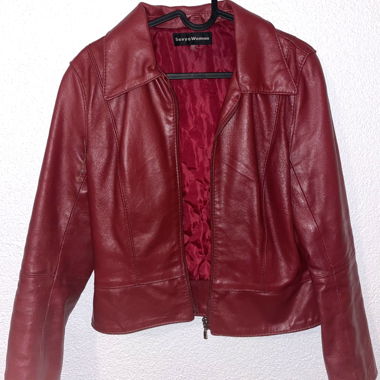 Red Leatherjacket - Used Vintage look - Size XS/S