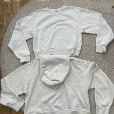 Hoodie sweat-shirt blanc