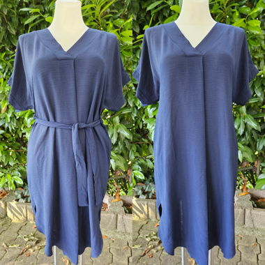 Midi Sommerkleid in Marine
