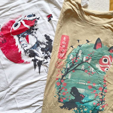 Studio Ghibli themed t-shirts