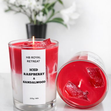 Bougie framboise et bois de santal - HB Royal Retreat