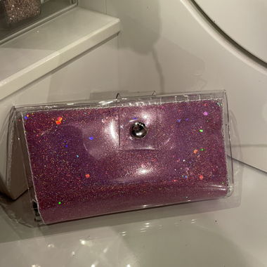 Glitzer Portemonnaie / Geldbörse Pink