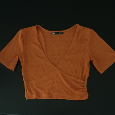 Haut Zara croisé orange