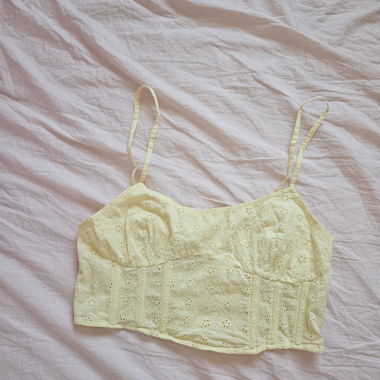 Vintage Yellow Lace Top