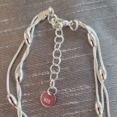 Silbrige Ovalen armband