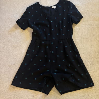 Claudie Pierlot Schwarz gemustertes Combishort