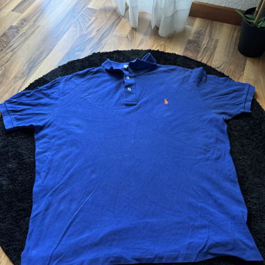 RALPH LAUREN POLOSHIRT BlauOrange LOGO - GRÖSSE XL