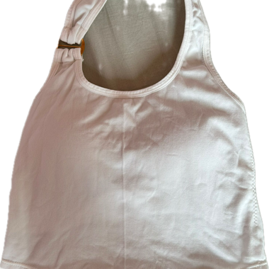 Top bianco a fascia Halter