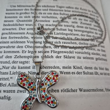 Schmetterling Halskette