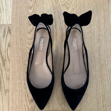 Ballerine nere con fiocco 