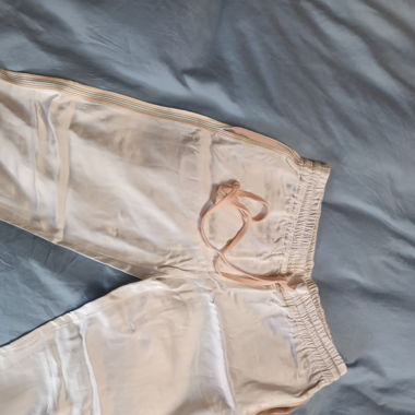 Pantalon Céline, soie blanche 