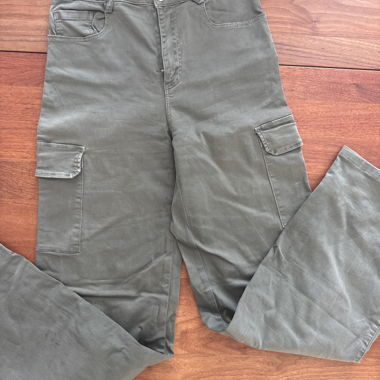 Pantaloni cargo verde/grigio sbiadito
