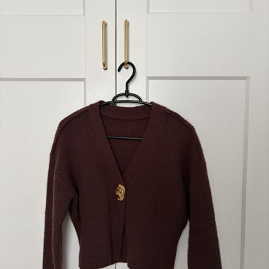 Cardigan in maglia bordeaux