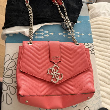Guess Coral Red Shoulder Bag