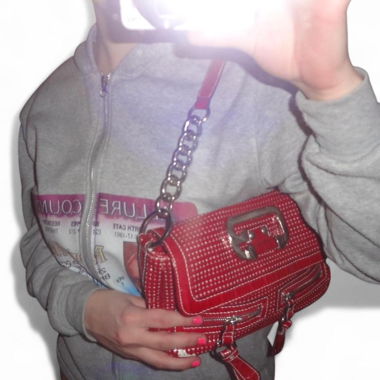 Borsa a tracolla Guess rossa