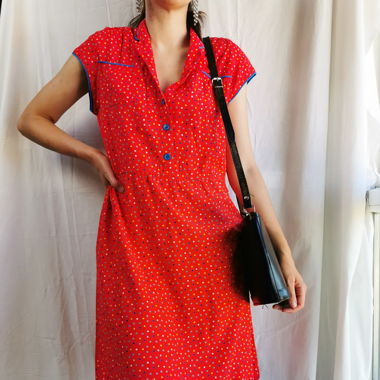 Vintage sweet happy dotted dress