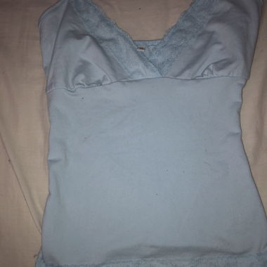 Light blue spaghetti-strap top