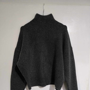Zara Grauer Bequemer Lässiger Pullover