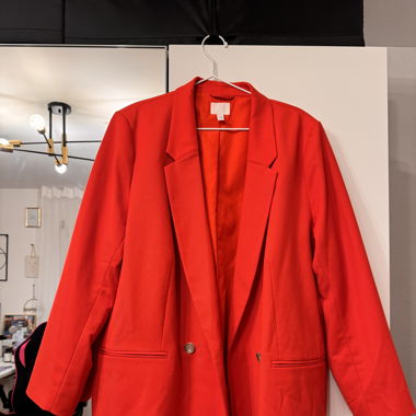 Red Oversized Blazer