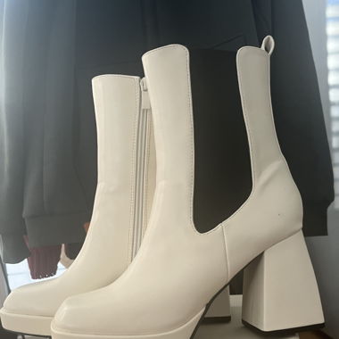 White square heel boots - svetonio 