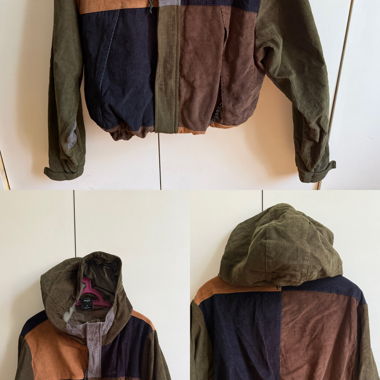 Velours-Hoodiejacke