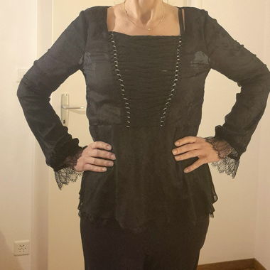 Blouse en voile et dentelle The Kooples