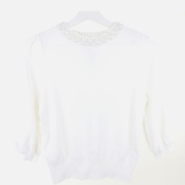 H&M - White pearl jumper - size S 