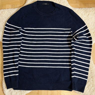 Oversize Gestreifter Strickpullover