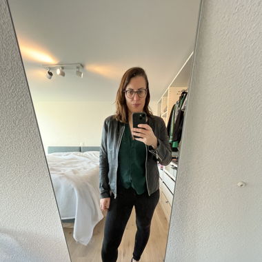 Lederjacke Mango M