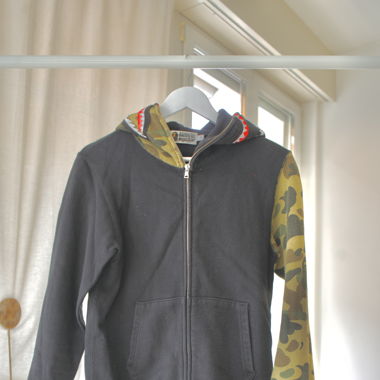 Bape, 1st Camouflage Shark Full Zip Hoodie Black 