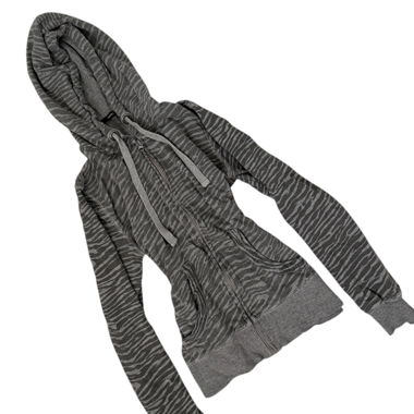 Zebra Y2K Slim-Fit Vintage Zip-Hoodie-Jacke