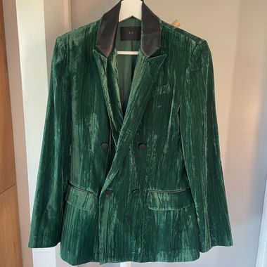 Blazer IKKS in velluto verde