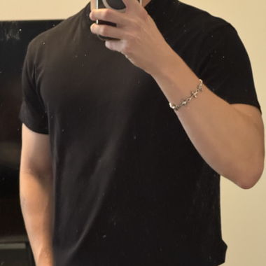T-shirt noir Massimo Dutti