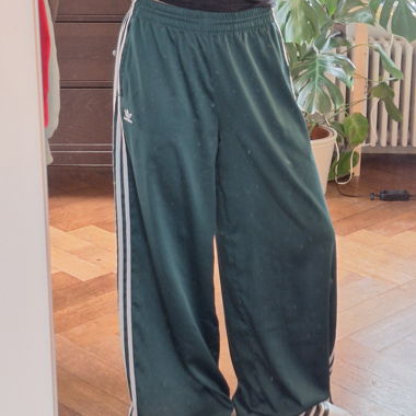 Adidas wide green training pants