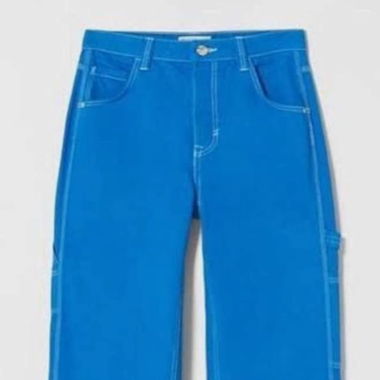 Jean droit bleu