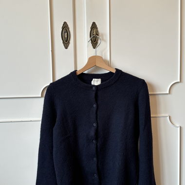 Cardigan H&M in maglia blu navy con bottoni
