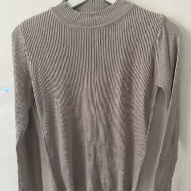 Maglia a Maniche Lunghe Cotta a Coste