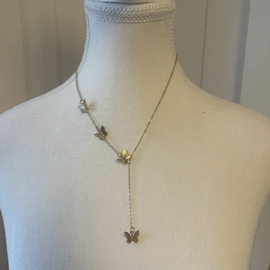 Butterfly necklace gold