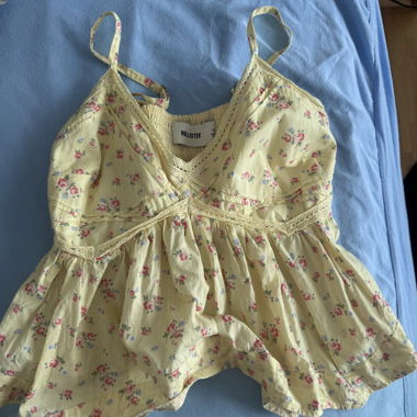 Top Hollister Floreale Vintage Y2K con stampa floreale