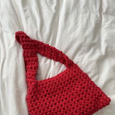 Red Crochet Bag 
