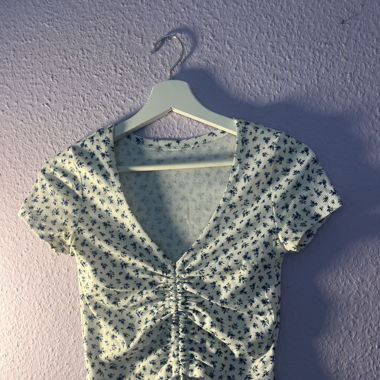 white floral summer top