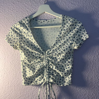 white floral summer top