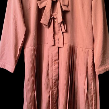 Abito camicia plissé rosa