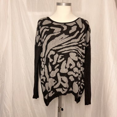 Maglione in maglia con stampa leone