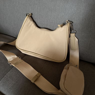 Sac bandoulière beige