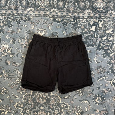 Culottes courtes en lin noires ARMEDANGELS
