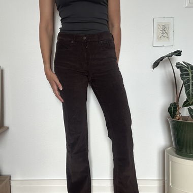 Brown corduroy trousers