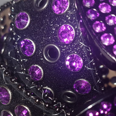 Ceinture violette à strass